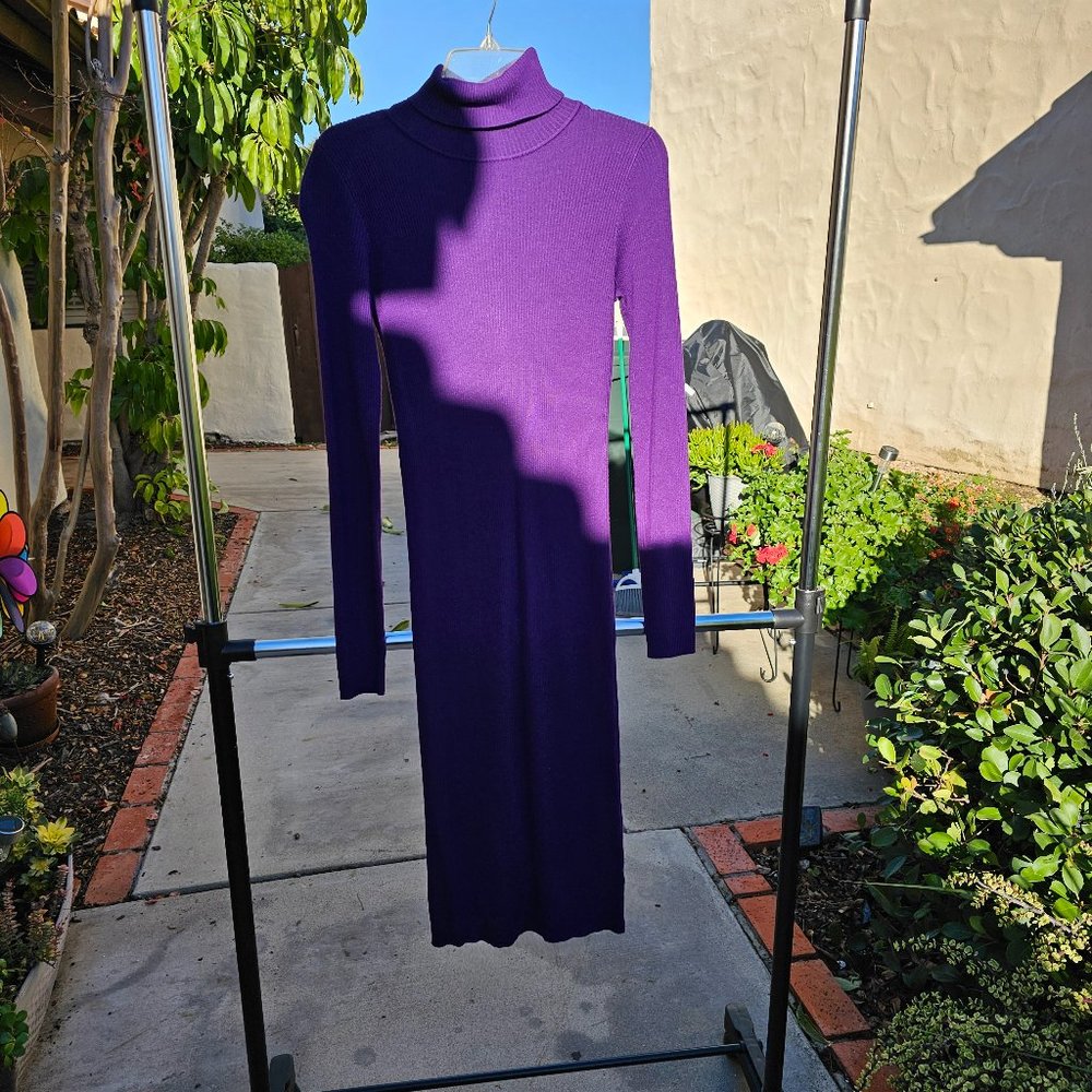 Purple sweater dress